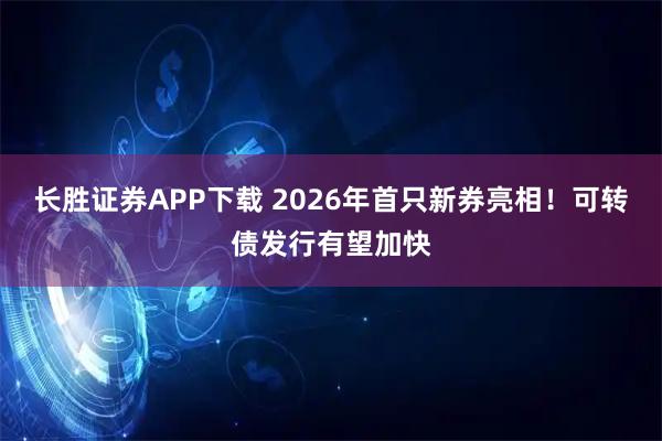 长胜证券APP下载 2026年首只新券亮相！可转债发行有望加快
