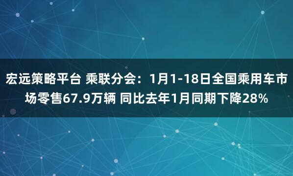 宏远策略平台 乘联分会：1月1-18日全国乘用车市场零售67.9万辆 同比去年1月同期下降28%